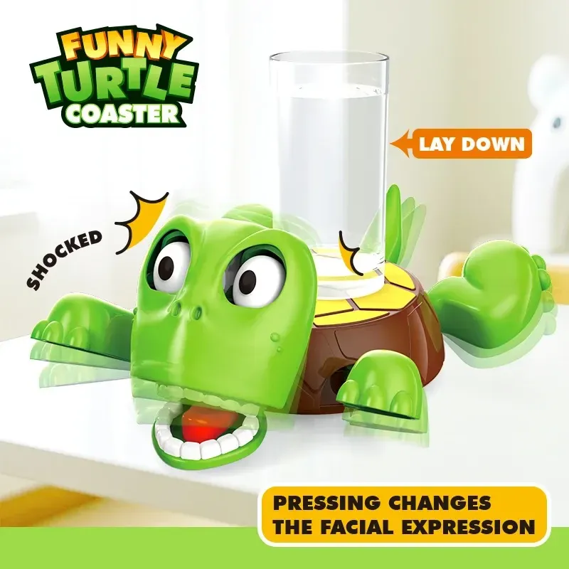 Turtle Funny Tea Coaster – a playful ceramic coaster shaped like a turtle, perfect for tea lovers